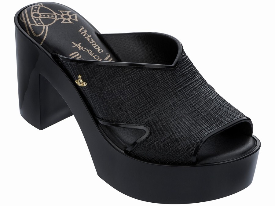 Melissa Vivienne Westwood Orb - Siyah Bayan Topuklu Ayakkabı - CGJTEZ-748